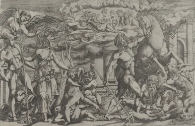 Tävling mellan Neptunus och Athena, 1540-45.