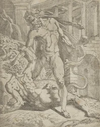 Hercules och Cacus, 1540-45.