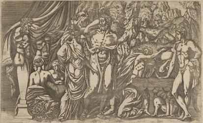 Herkules klädd som kvinna, 1540-45.