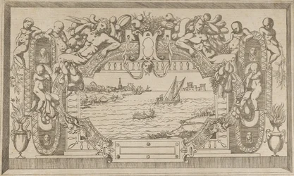 Landskap med prydnadsram, ca. 1543.