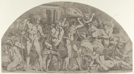 Meleager som bringar vildsvinens huvud till Atalanta, 1540-45.