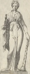 Melpomene, från Mattei-sarkofagen, Rom, 1540-45.
