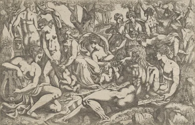 Muser vid foten av berget Parnassus, 1540-45.