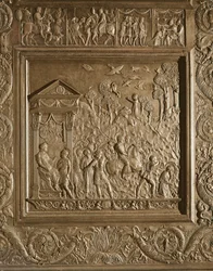 St. Pauls martyrskap, detalj från basilikans centrala dörr, dekorerad 1439-45 (brons) (se även 247330-247337)