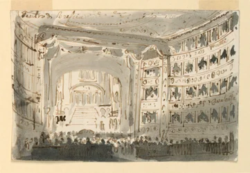 Interiör av teater i Brescia