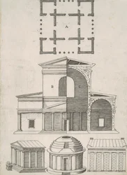 Forntida tempel och rotundor (fem mönster)