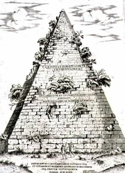 Pyramiden av Caius Cestius byggd c.12 f.Kr., Rom