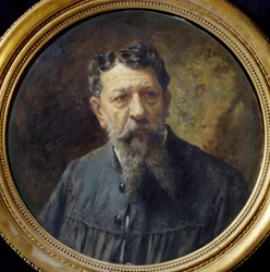 Porträtt av målaren Scomparini, av Antonio Lonza (1846-1918)