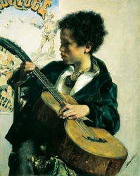 Urchin med en gitarr