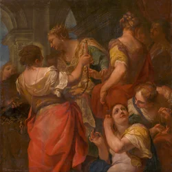 Akilles och Lycomedes döttrar, ca. 1680.