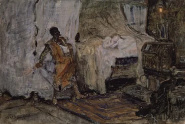 Skiss av Othello och Desdemona