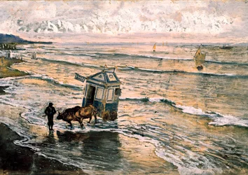 Mar Cantabrico (Kantabriska havet) Målning av Antoni Munoz i Degrain (1841-1924)