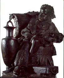 Monument till prins Oddone Eugenio Maria di Savoia (1846-1866) (Monument till prins Oddone, hertig av Montferrat) Bronsskulptur av Antonio Orazio Quinzio (1856-1928) 1891 Dim 91x61x95 cm Genes, Galleria d