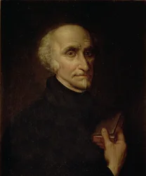 131-0795081/1 Porträtt av Pedro Calderon de la Barca (1600-81) spansk poet och dramatiker (olja på duk)