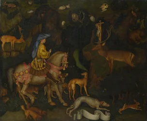 Visionen av Saint Eustace, ca. 1440