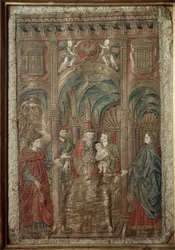 Sida och guldbroderi efter en teckning av Antonio Pollaiolo (Benci eller Pollaiuolo) (ca 1431-1498) 1466-1480 Cabinet of Design and Stamps, Uffizi, Florens