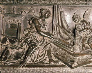 Musik, detalj från Sixtus IV:s grav