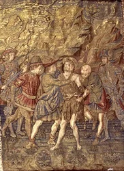 Arresteringen av Johannes Döparen, gobeläng som skildrar scener ur helgonets liv (textil)