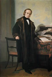 Porträtt av Vincenzo Gioberti, italiensk filosof, patriot och politiker (olja på duk)