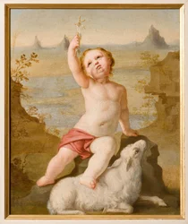 Infant St. John (olja på kartong)