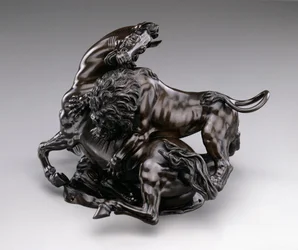 Lejon attackerande häst. c.1580/90