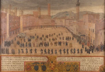 Återkomsten av Company of Saint Bernardino från L