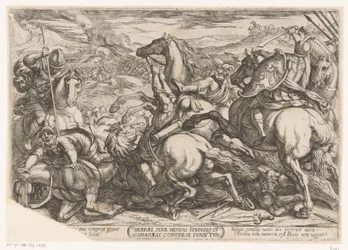 Israeliterna besegrades av kanaanéerna eftersom de var olydiga mot Mose Hebrael sine Moysis iperio cv cananaels congressi fundutur (titel på objekt) Gamla testamentets stridsscener (serietitel)