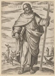 Av Sankt Filip Därifrån kommer han att döma levande och döda (titel på föremål) Kristus, Maria och aposteln (serietitel)