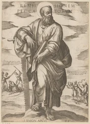 Av Saint Simon Syndernas förlåtelse (titel på objekt) Kristus, Maria och aposteln (serietitel)