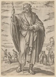 Av St Thomas Stig ner till helvetet på den tredje dagen uppstod från de döda (titel på objektet) Kristus, Maria och aposteln (serietitel)