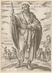 Av St Thomas Stig ner till helvetet på den tredje dagen uppstod från de döda (titel på objektet) Kristus, Maria och aposteln (serietitel)