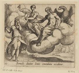 De wens van Semele Semele dödas genom samlag med den gudomlige Jupiter (titel på föremål) Metamorfoseon eller transformationer (serietitel) Metamorfosen van Ovidius (serietitel)