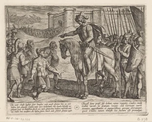 Män från fästningen överlämnar sig till Julius Civilis De bataviska krigen mot romarna (serietitel) Batavorum cum Romanis Bellum (serietitel)