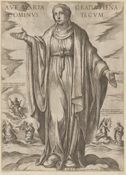Maria Hej Maria, full av nåd, Herre med dig (titel på föremålet) Kristus, Maria och aposteln (serietitel)