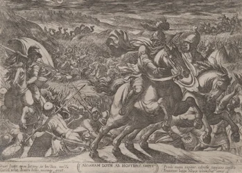 Plåt 2: Abraham befriar sin brorson Lot, från 