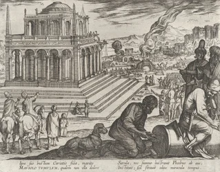 Plåt 5: Mausolus grav, från "Världens sju underverk", 1608.