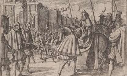 Triumphal Entry of Margaret of Austria in Milano, från The Life of Margaret of Austria, s..., 1612.