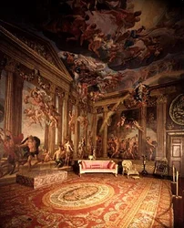 Olympiska gudarna, väggmålningar i himmelrummet, c.1695-96