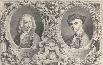 Porträtt av Canaletto och Visentini, 1735, 1735.