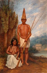 Omagua-indianer, ca. 1893.