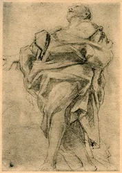 Studie för figuren av en apostel, 1913.