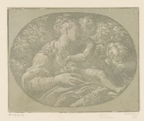 Maria med barnet och Johannes Döparen Maria med rosen