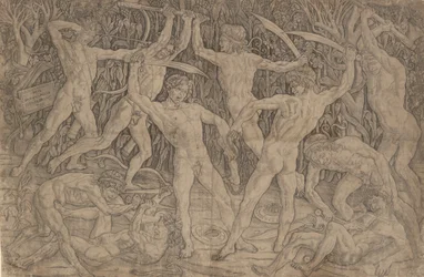 Slaget om de nakna männen, ca. 1470-90., ca. 1470-90.