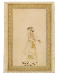 Porträtt av kejsaren Aurangzeb, Indien