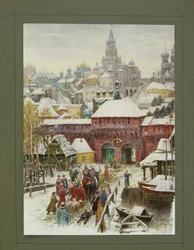 Illustration för storhertigen, tsaren och den kejserliga jakten i Ryssland av N. Kutepov, 1896