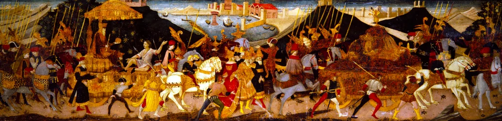 Cassone Panel, Caesars triumf (på panel)