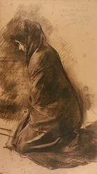 Figur knästående