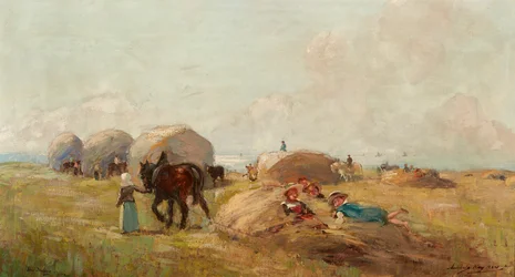 Höslagning (olja på duk)