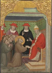Saint Francis inför påven