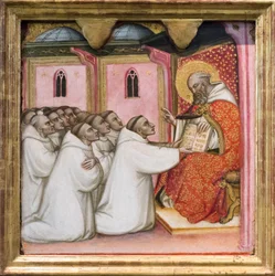 Sankt Benedictus välsignar munkarna